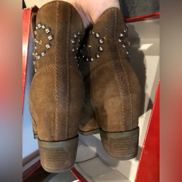 Guess Y2K Western Boots Camel Suede 7.5 M - Picture 7 of 9